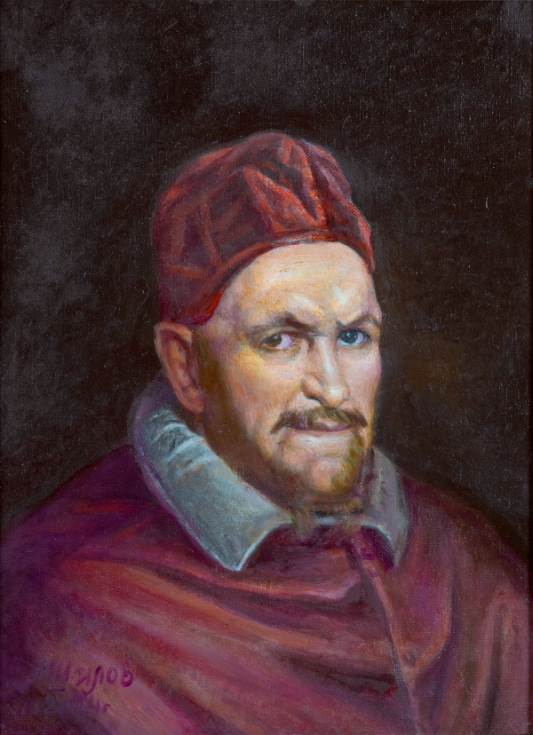 Копия с картины Д. Веласкеса «Портрет папы Иннокентия X». Холст, масло. 2024