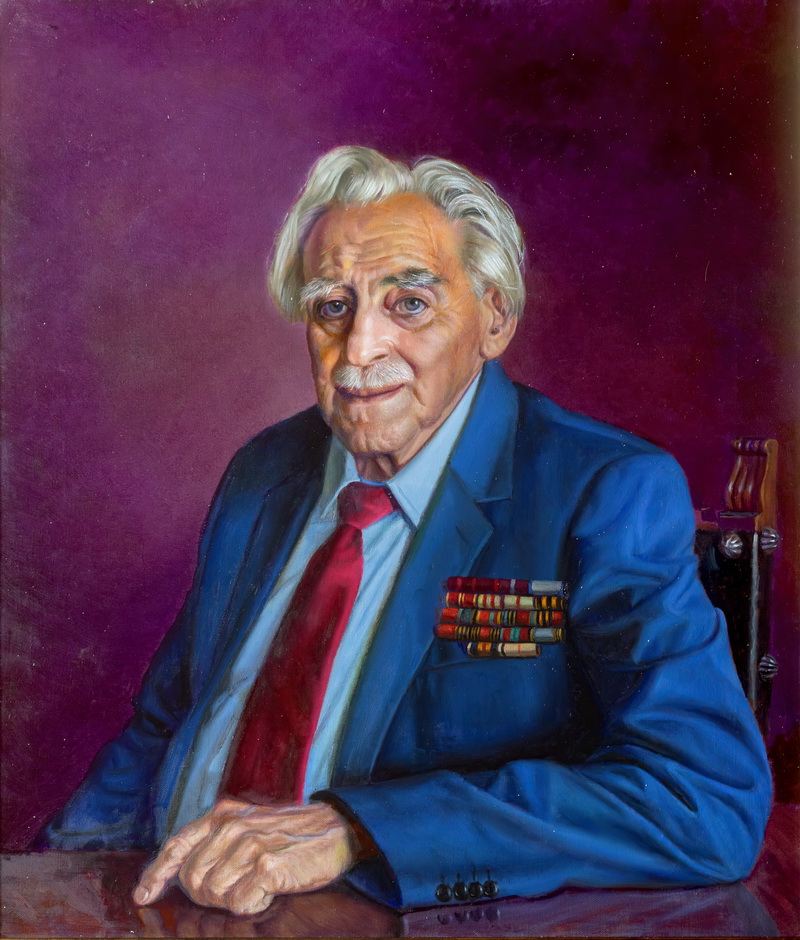 Ветеран Великой Отечественной войны Забежинский А.Д. Холст, масло. 2024