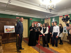 13 ноября в Галерее А.М. Шилова состоялась церемония открытия выставки детских рисунков «В единстве народа — сила России» и концерт учащихся и педагогов ГБУДО г. Москвы «ДШИ имени А.А. Алябьева».